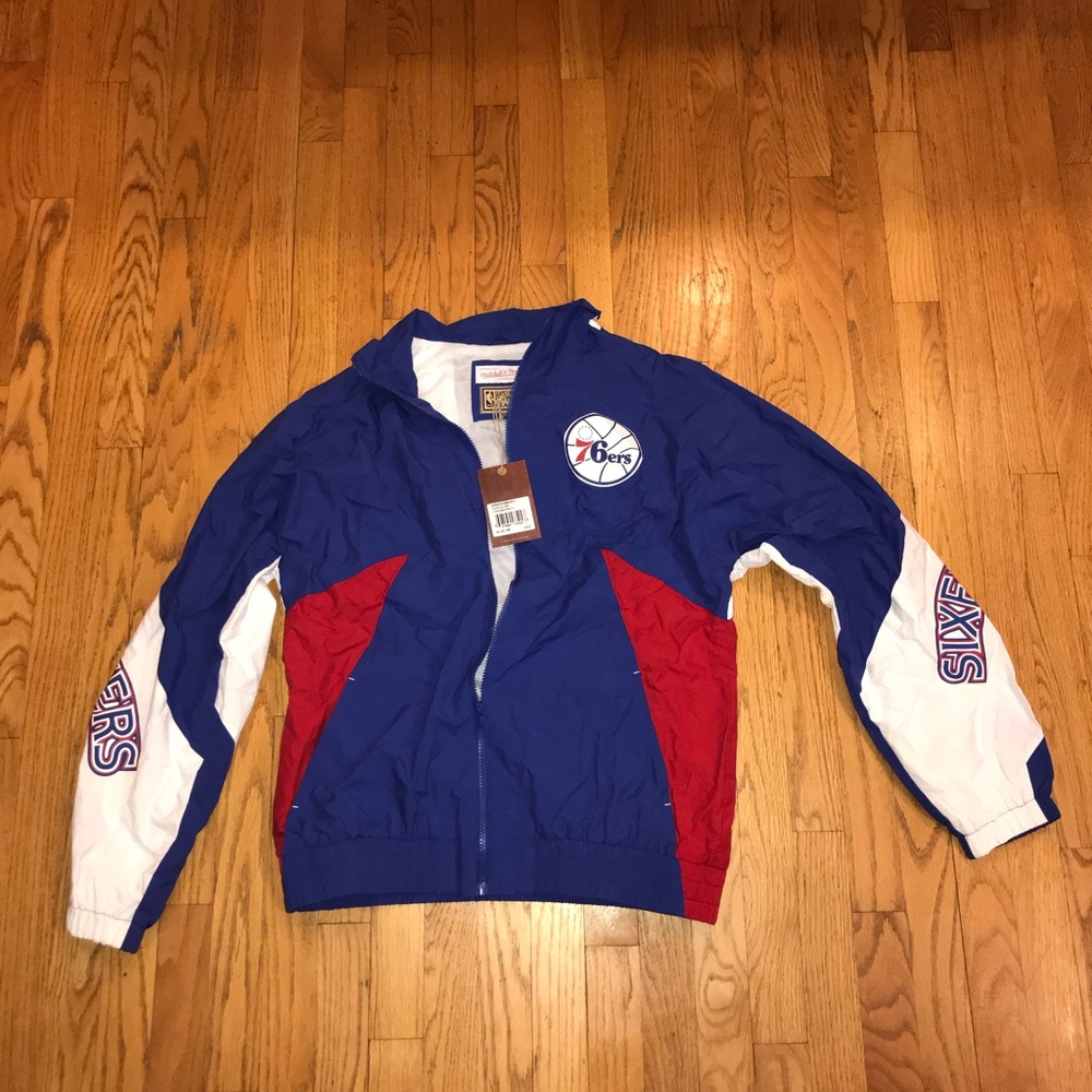 Mitchell and ness hardwood classic 76ers windbreak
